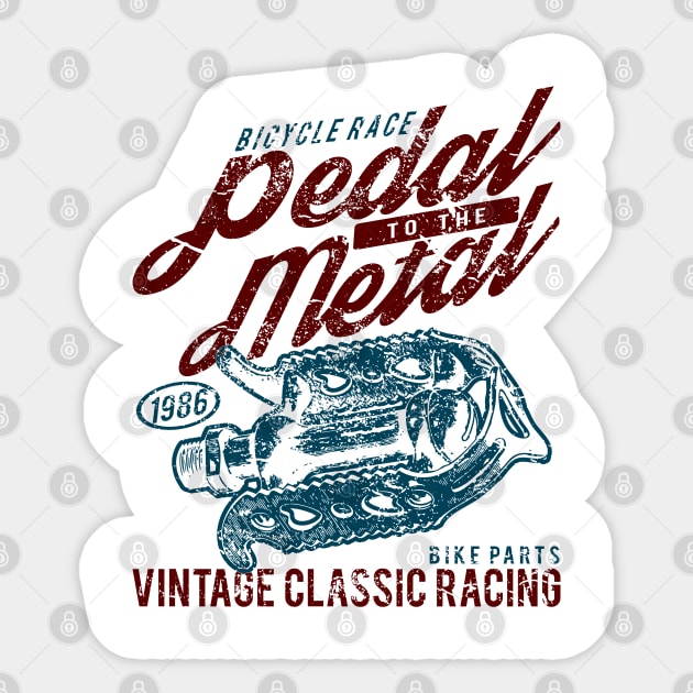 Pedal To The Metal Bicycle Racing Sticker by JakeRhodes
